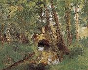 Camille Pissarro Metaponto bridge Schwarz oil on canvas